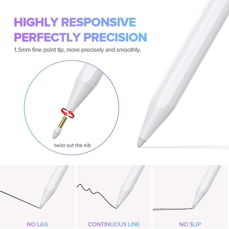 Ult-LNTE 2024 Stylus Pens Pencil Pro on Tiktok shop for iPad 9th&10th,Android,iphone,Samsung,Windows,Fast Charge Active Pencil Compatible with 2018-2024 Apple iPad Pro,iPad Air,iPad,iPad Mini Gen-Pink,clearance items today,Funny ipad accessories