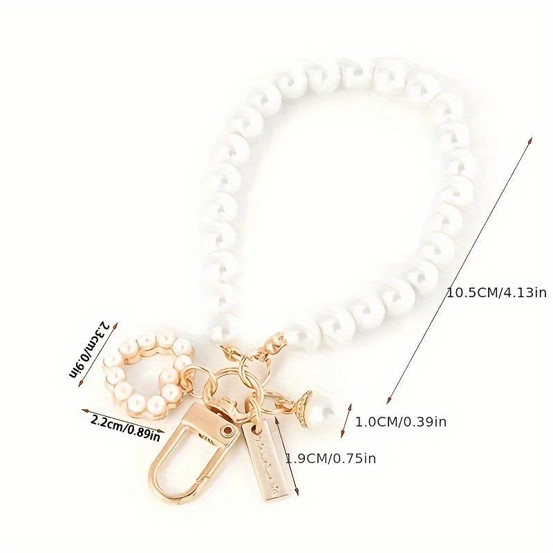 Faux Pearl Decor Phone Strap, Cute Shell & Heart-shaped Bracelet, Phone Decorative Lanyard for Women & Girls, Fashion Phone Accessories for Mobile Phones