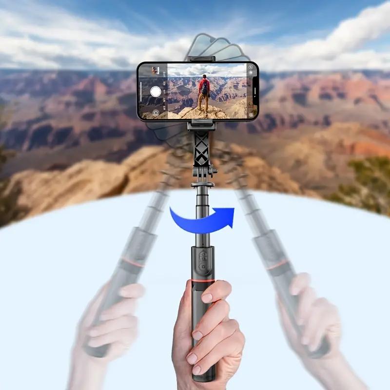 Phone Tripod, Tripod for iPhone & Selfie Stick Tripod with Phone Mount and Remote, Detachable phone clip, 7-segment telescopic rod, Camera & Gopro, 360*rotaion, Phone Stand for iPhone, Android