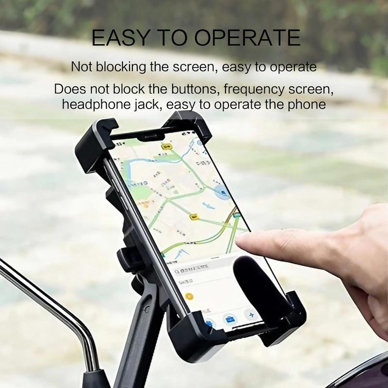 Bicycle Motorcycle Handlebar Phone Holder, Anti-slip & Anti-shake Phone Clip, Universal Phone Mount for Bicycle, Motorcycle