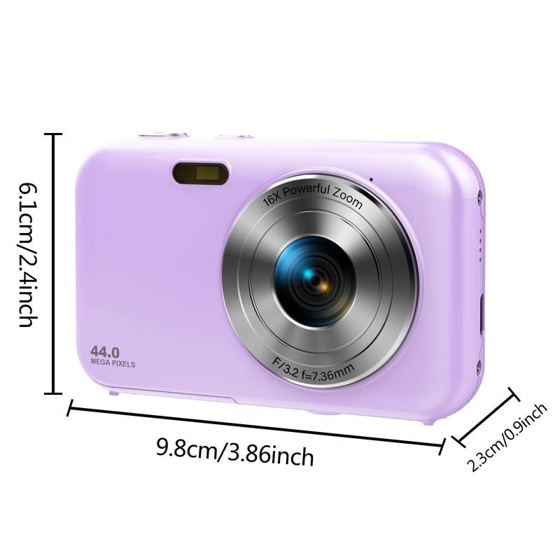 16X Optical Zoom Digital Cameras with 32GB Memory Card for Summer, 1080P＆44MP Video Camera, Portable Camera, Anti-shake Point & Shoot Camera Electronics, Digital Camera, Stocking Fillers Gift