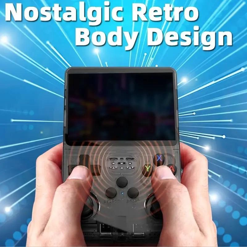 R36s Handheld Retro Game Console Linux System TF Card, Portable Pocket Game Console 3.5 Inch IPS Screen