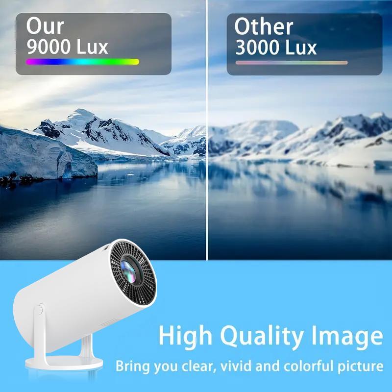 Portable Outdoor Projector, 1 Count 720P HD Projector, Home Theater Projector, Compatible with USB HDMI 3.5mm Headphones