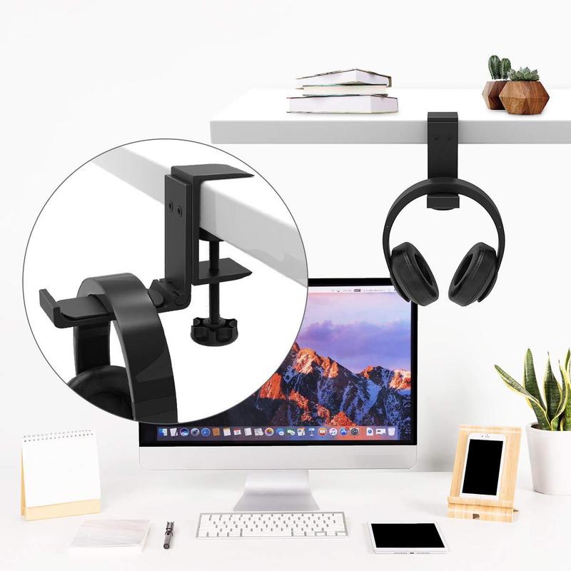 Aluminum Alloy Headset Holder (1 Count), Folding Headphone Display Holder, Over-ear Headset Stand, Headphone Storage Rack For Home Office Accessories