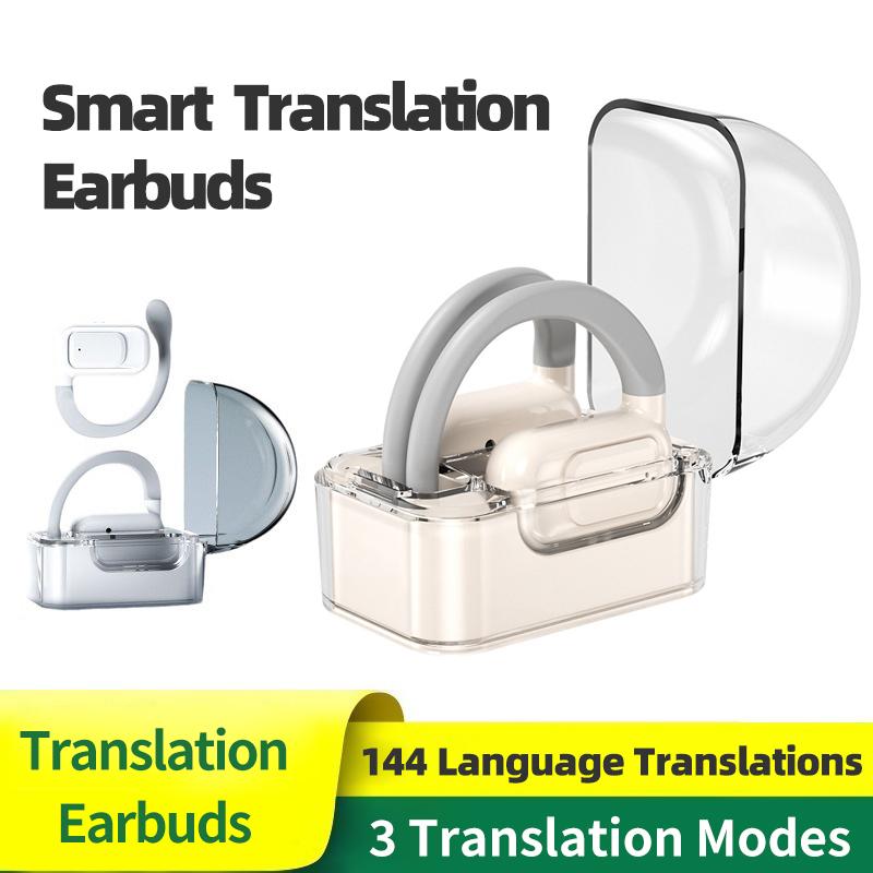 Language Translator earphones Real Time, 2-Way Translation Earbuds In 144 Languages, Portable Translation Headset With APP For Music And Calling, For IOS & Android