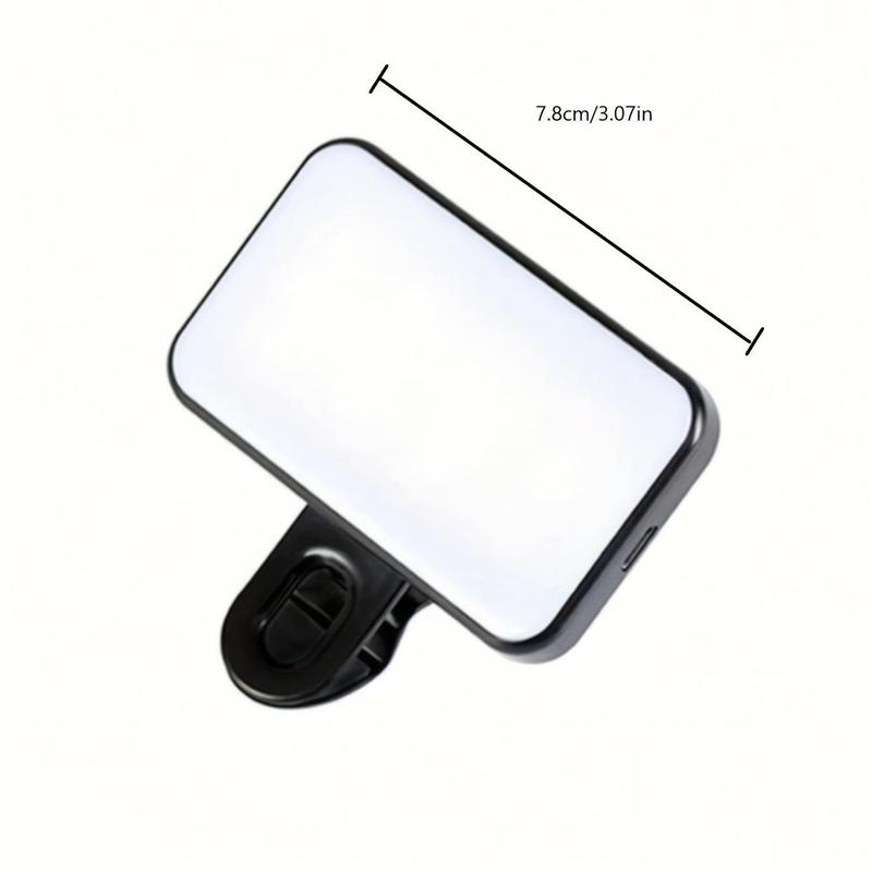 Portable LED Selfie Light, 1 Set Mini Fill Light, USB Rechargeable Clip-on Selfie Light, Mobile Phone Photography Light, Video Conference Light