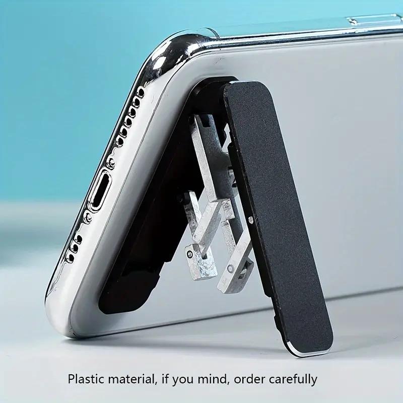 Mini Thin Adjustable Angle Portable Phone Stander, Multifunctional Mini Stander in Black, Hard High Quality Plastic Material in Black