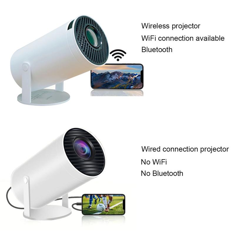 Projector 4k,portable mobile bedroom home theater,home HD intelligent projector,Wired Audio Bluetooth