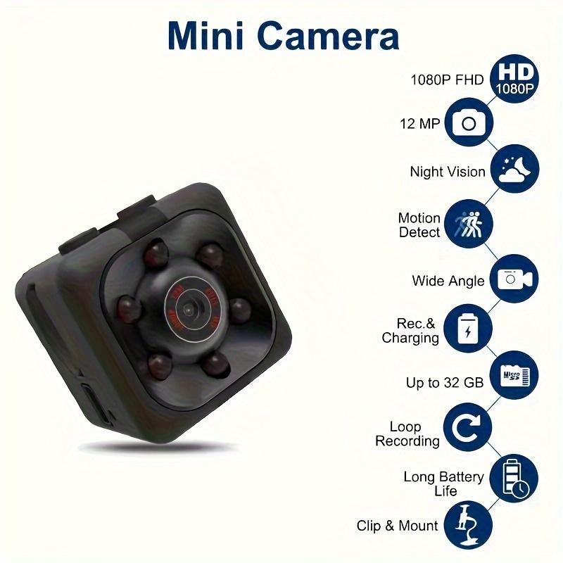 1080P Mini Hidden Camera - Full HD Nanny Cam With Night Vision, Motion Activation, Indoor Outdoor Covert Security, Compact Design, Easy To Use, And Discreet Recording