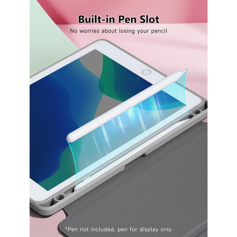 Flowers  Rotating Case Compatible With IPad 9th Generation (2021)   8th Generation (2020)   7th Gen (2019) 10.2 Inch - 360 Degree Rotating Stand Cover With Pencil Holder, Auto Wake Sleep