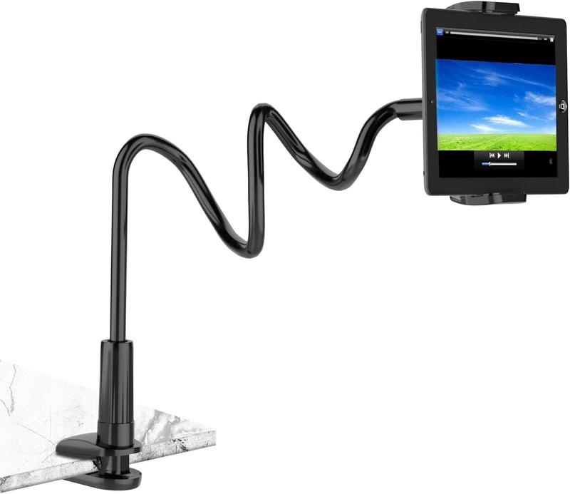 Gooseneck Kindle Tablet iPad Holder Stand for Bed, Flexible Arm Mount for Reading in Bed, Reading Accessories Compatible with iPad Mini    Kindle Fire HD