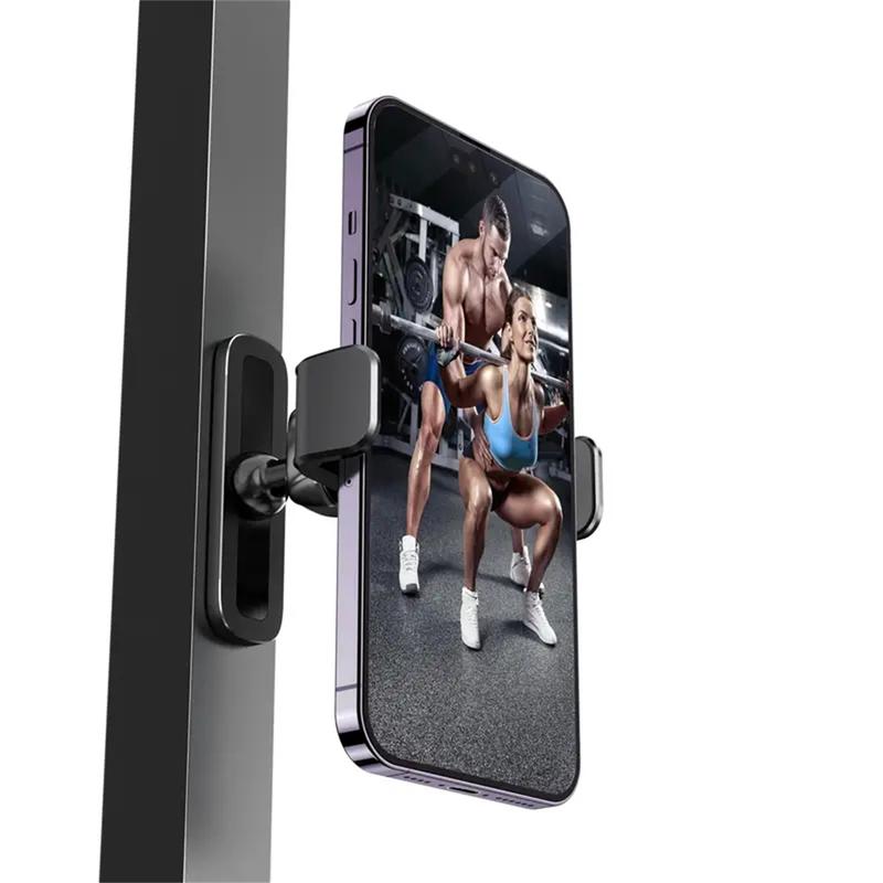 Portable Gym Magnetic Phone Holder, 360 Adjustable, Gym Accessories Compatible with 4.7-6.5