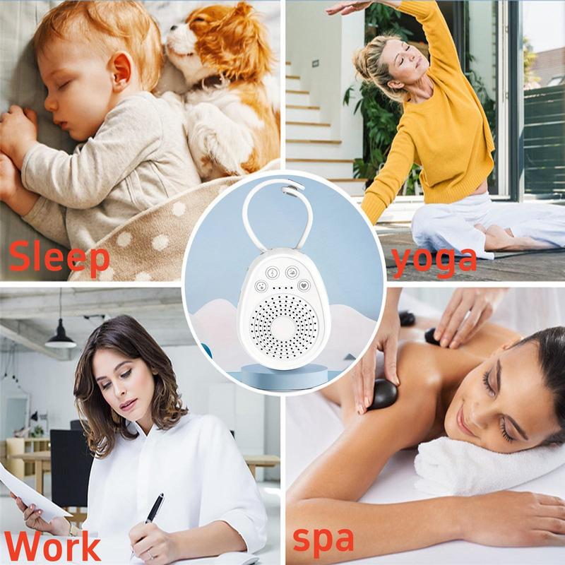 Portable White Noise Machine, USB Rechargeable Sleep Sound Machine with 20 Natural Soothing Sounds & 5 Timers, Perfect Sleep Tool for Home Office Travel