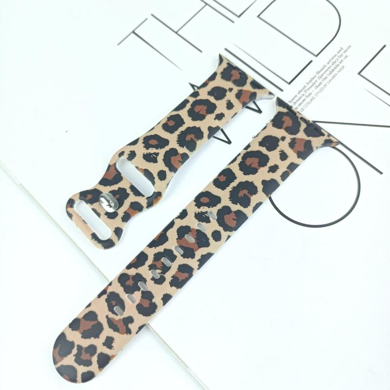 Leopard-print Smart Watch Band, 1 Count Stylish Replacement Watchband, Wearable Accessories Compatible with iWatch 38mm 40mm 41mm 42mm 44mm 45mm 49mm