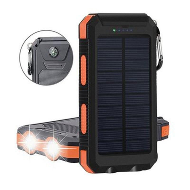 Portable 16800 27000mAh Solar Power Bank for All Cellphones, Waterproof Battery Pack, Outdoor External Backup Power Charger with Dual USB Outputs and LED Flashlight, Perfect for Camping and Travel Smartphone