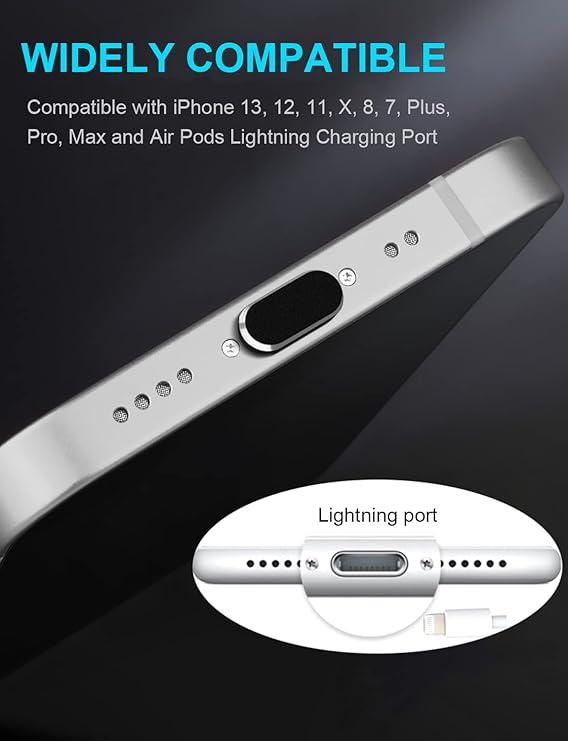 Dust Plug for iPhone, Compatible with iPhone and AirPods, Lightning Port Plug Protector Charging Port Anti Dust Cover Includes Speaker Cover