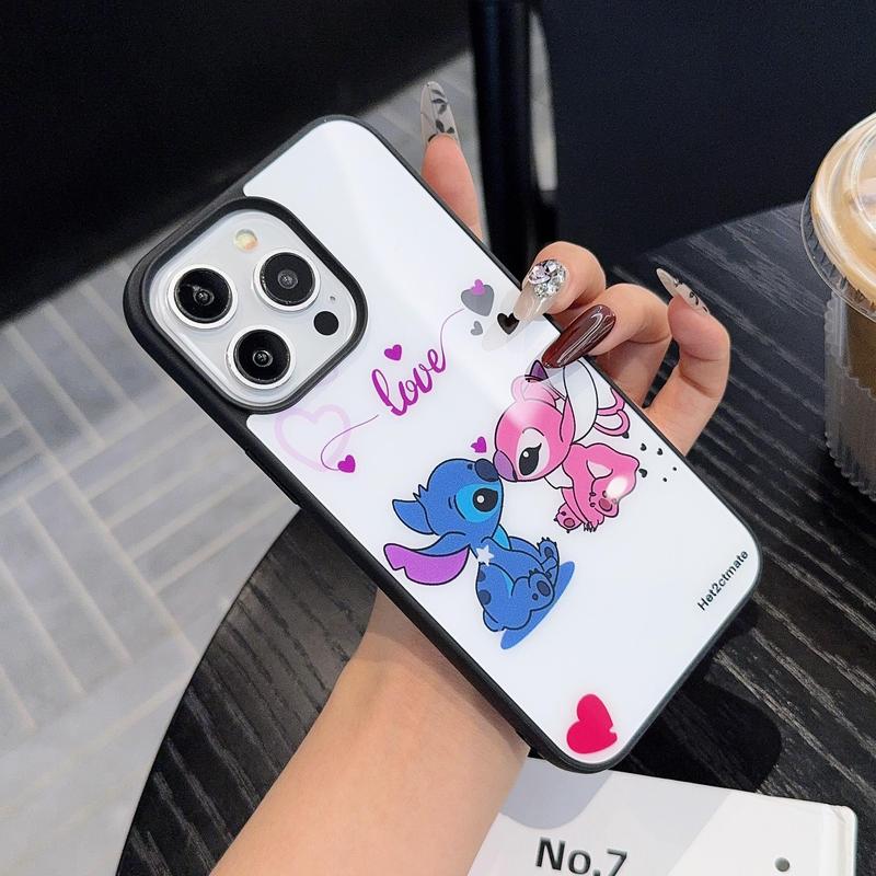 DISNEY Cartoon Pattern Phone Case, Cute Phone Protective Cover, Phone Accessory Compatible with iPhone