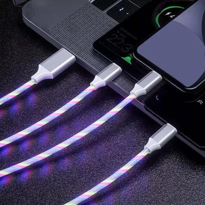 Portable Charger Cable, 3 In 1 Data Cable, USB Charging Cable for Smartphone, Data Transfer Cable Compatible with iPhone 14 13 12 11 Pro Max XS MAX XR XS X 8 iPad