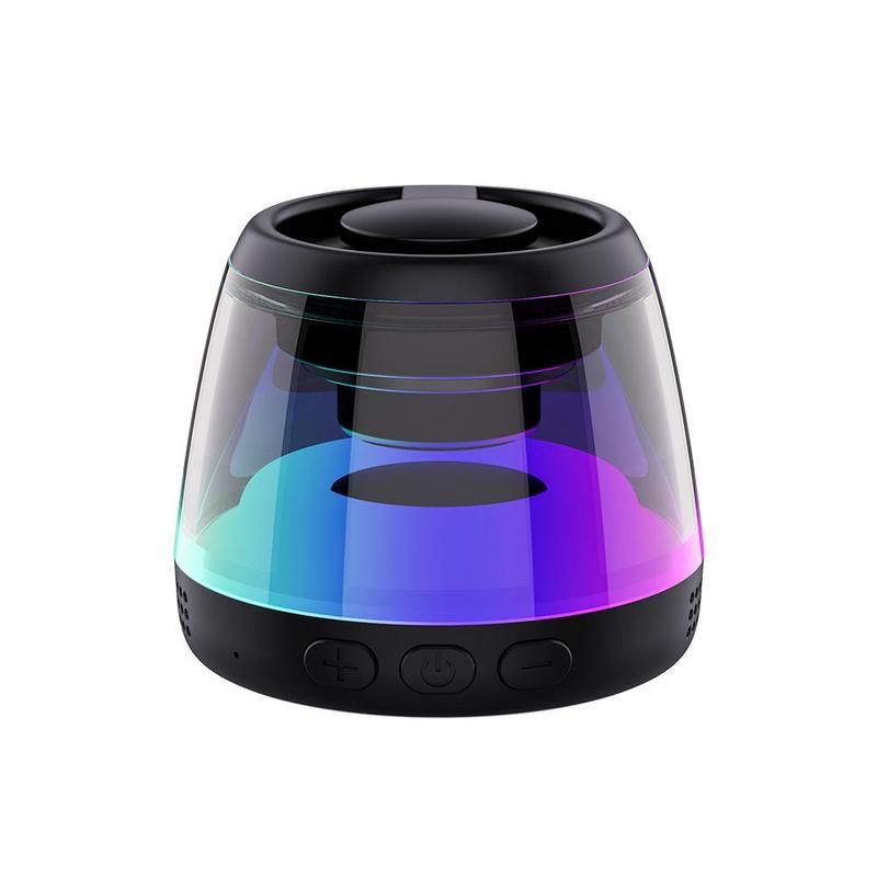 Wireless Speaker, 1 Count Rechargeable Portable Speaker with RGB Color Light, TWS Pairing Wireless Outdoor Sound, TF Card Support, Ambient Light 360 HD Surround Sound