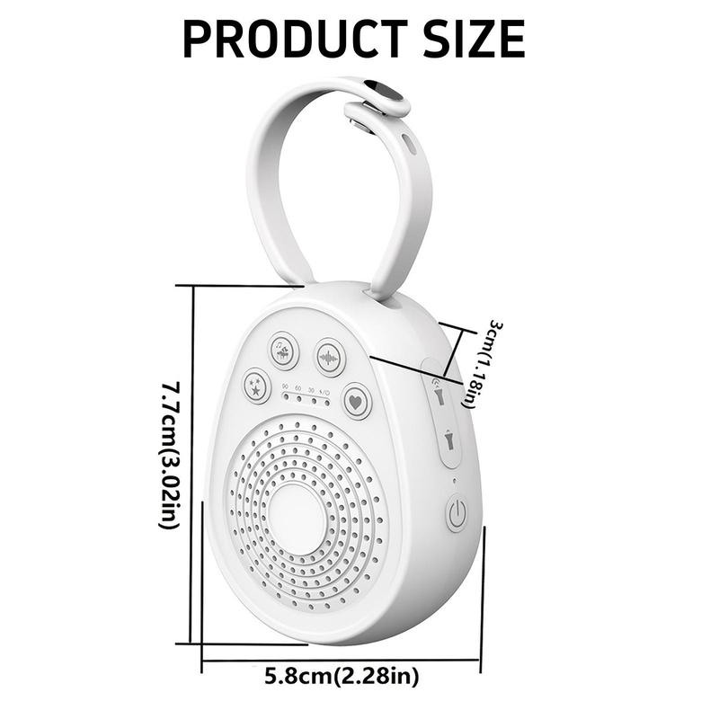 Portable White Noise Machine, USB Rechargeable Sleep Sound Machine with 20 Natural Soothing Sounds & 5 Timers, Perfect Sleep Tool for Home Office Travel