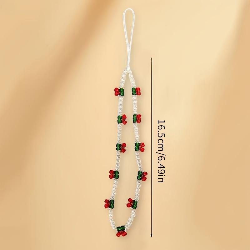 Cute Cherry Decor Beaded Phone Chain, Fashionable Phone Lanyard, Anti-lost Phone Strap for Women & Girls, Universal Phone Accessories