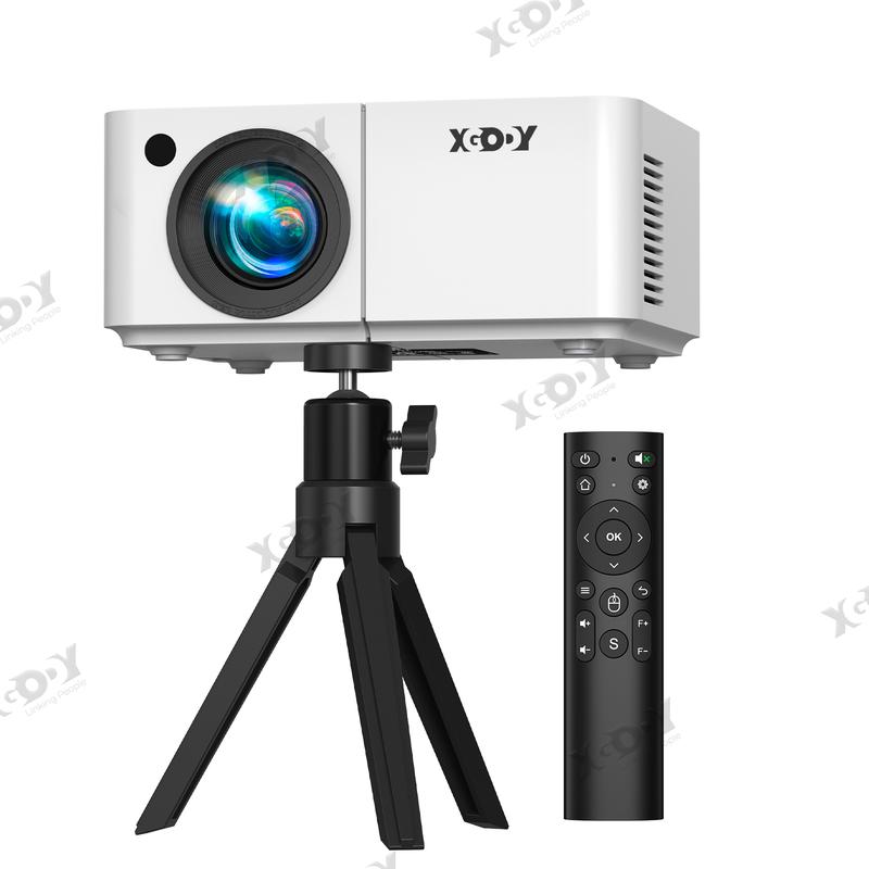 Portable Projector, Electric Correction Mini Projector with Bracket, Home Video Projector with WIFI6 BT5.0, Built-in Android 12, 150