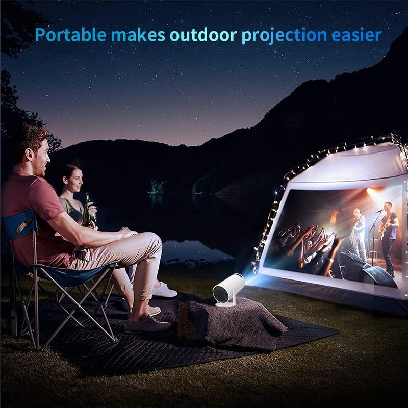 Portable Smart Projector HY300 With5G WiFi Bluetooth,Android TV 11.0 Projector 4KSupported,Multifunctional Projector for HomeCinema,Outdoor