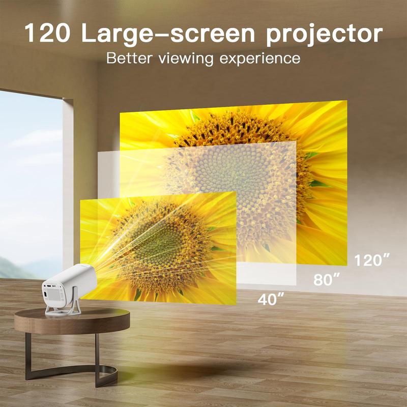 Portable Projector, High-definition Resolution Projector, Home Theater Projector Suitable for Home Bedroom, Living Room, Outdoor Viewing