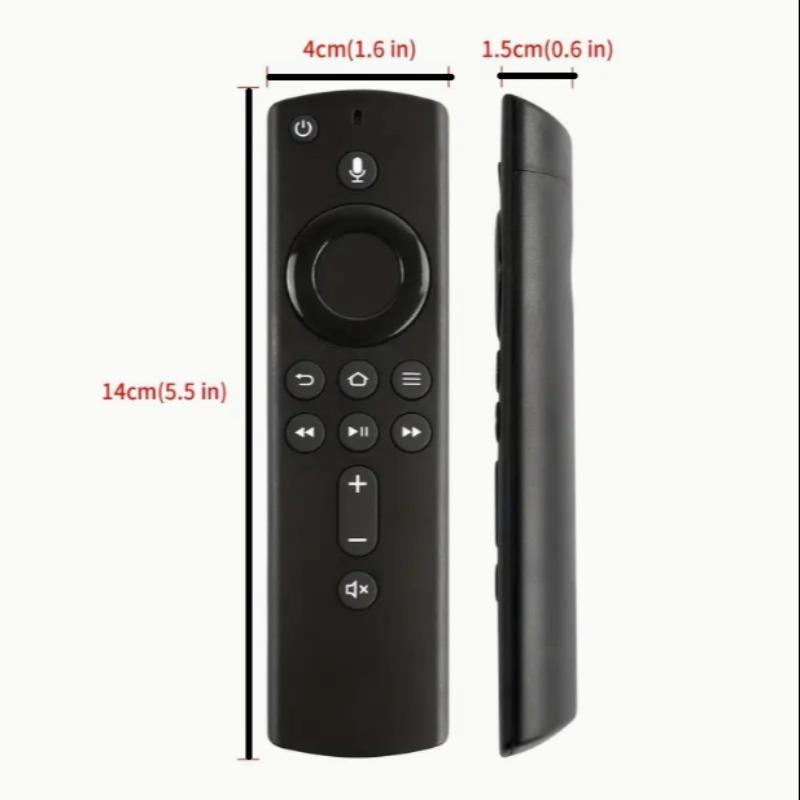 AAA Batteries Required Voice Remote Control, Universal Voice Remote Control, 2nd Gen Voice Replacement Remote Control Compatible with Second Generation Smart TV Cube for Fire TV Stick 4K (without Battery)