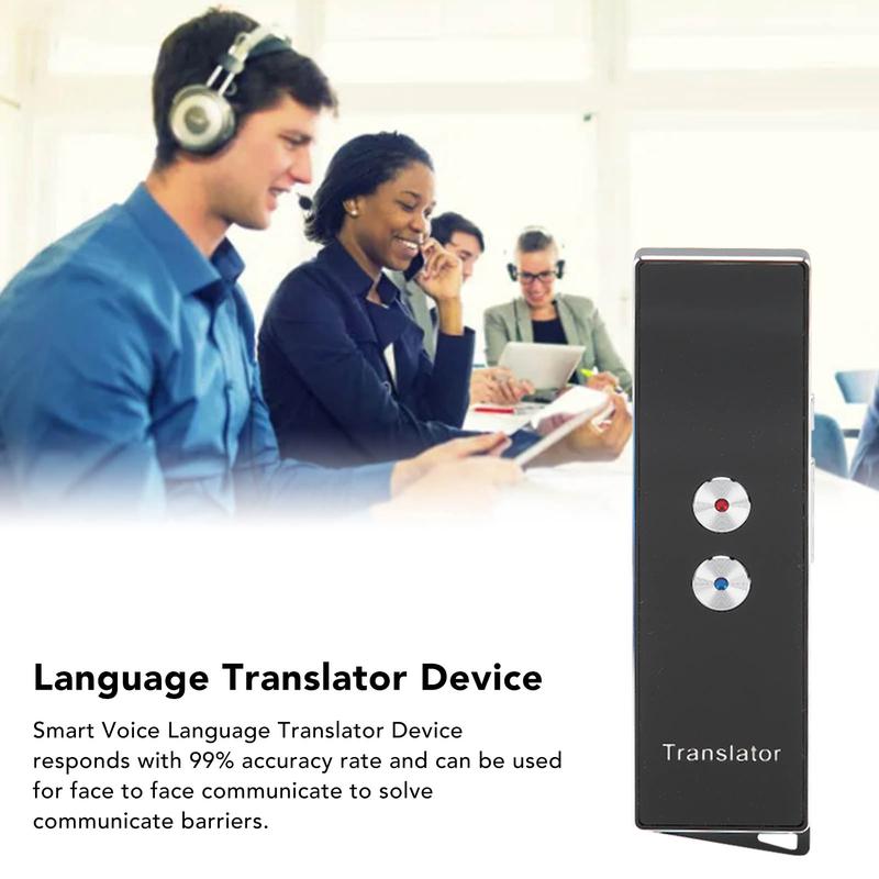 Translator Device Support 74 Languages 70 Accents Real Time Bluetooth 5.0 99% Accuracy Rate Handheld Smart Voice Translator