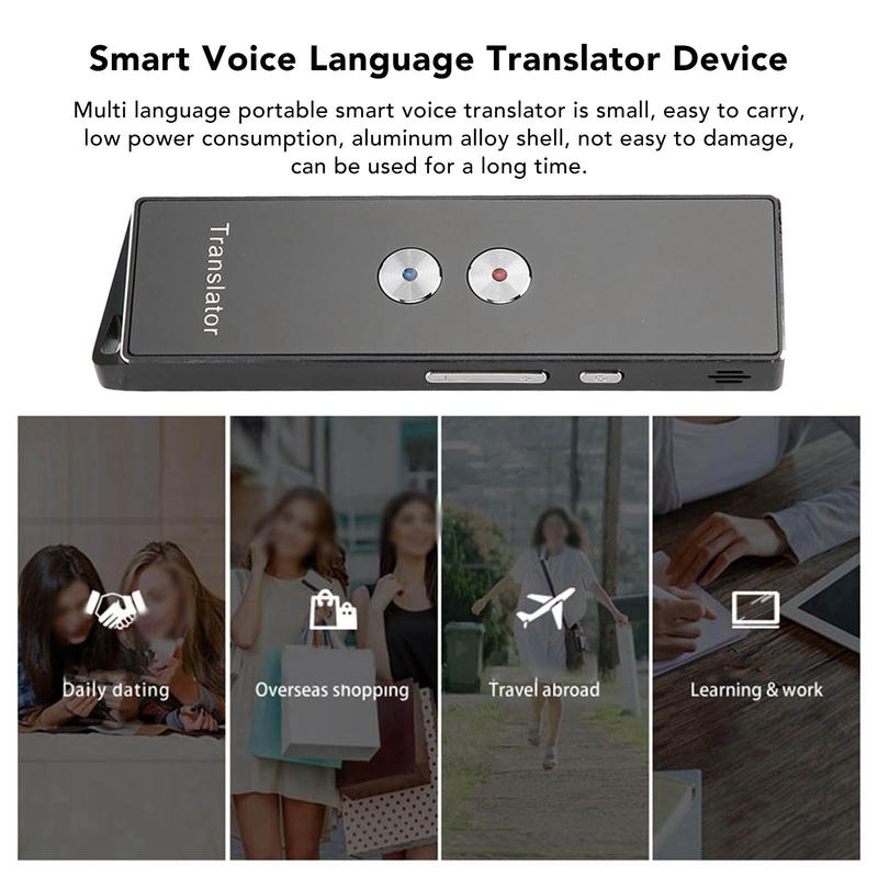 Translator Device Support 74 Languages 70 Accents Real Time Bluetooth 5.0 99% Accuracy Rate Handheld Smart Voice Translator