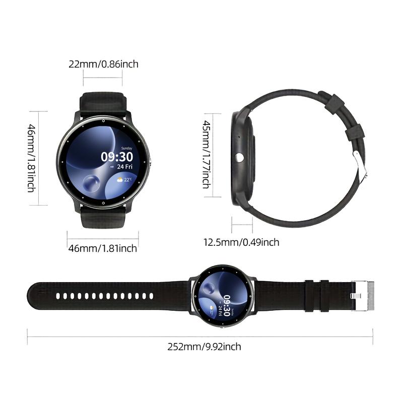 Smart Watch Wireless Calling with Male and Female Camera Control, Sports Smartwatch Silicone Strap for Sports Watch, Wearable Smartphone Watch