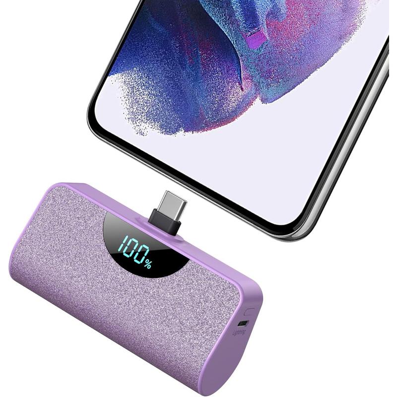 USB-C Portable Charger Power Bank 5200mAh,with iPhone Samsung,Moto,Google Pixel,Android Phones etc battery bank Accessories Charging Digital