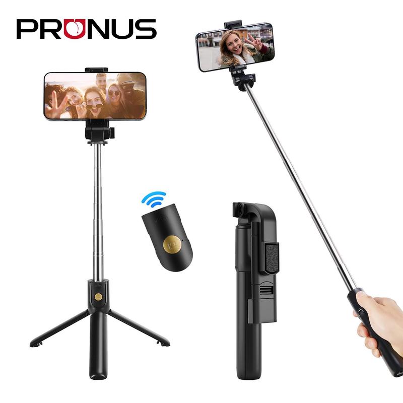 PRUNUS Q9 37.4in Extendable Selfie Stick Tripod with Detachable Remote Portable Selfie Tripod for iOS and Android Smartphones Accessories  Foldable Handheld Cellphone Remote Control