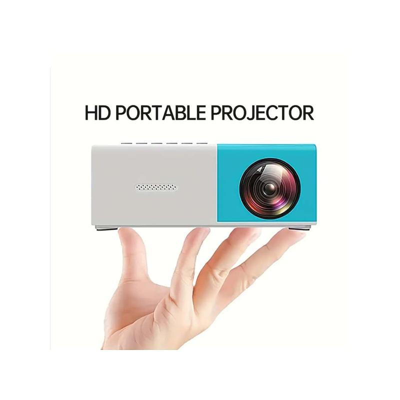 Compact 3000+ Lumens HD Mini Projector - Vivid 3D Visuals, Wide Compatibility, With Convenient Home Theater Remote