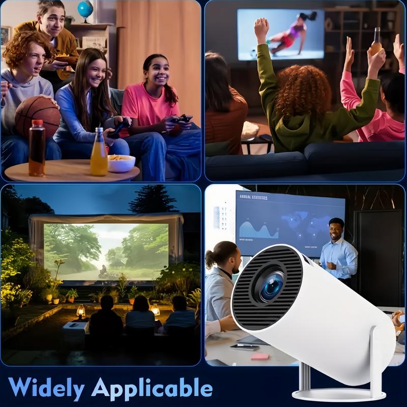 Mini Projector with Android 11, Portable Smart Projector 4K 1080P Full HD Support,5G WiFi6,180 Rotatable Outdoor Projector for Phone TV Stick Laptop,UHD,Christmas and New Year gifts