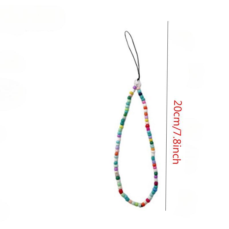 Colorful Beaded Phone Chain, Portable Anti-lost Cell Phone Lanyard Charm, Phone Strap For Women & Girls, Phone Accessories