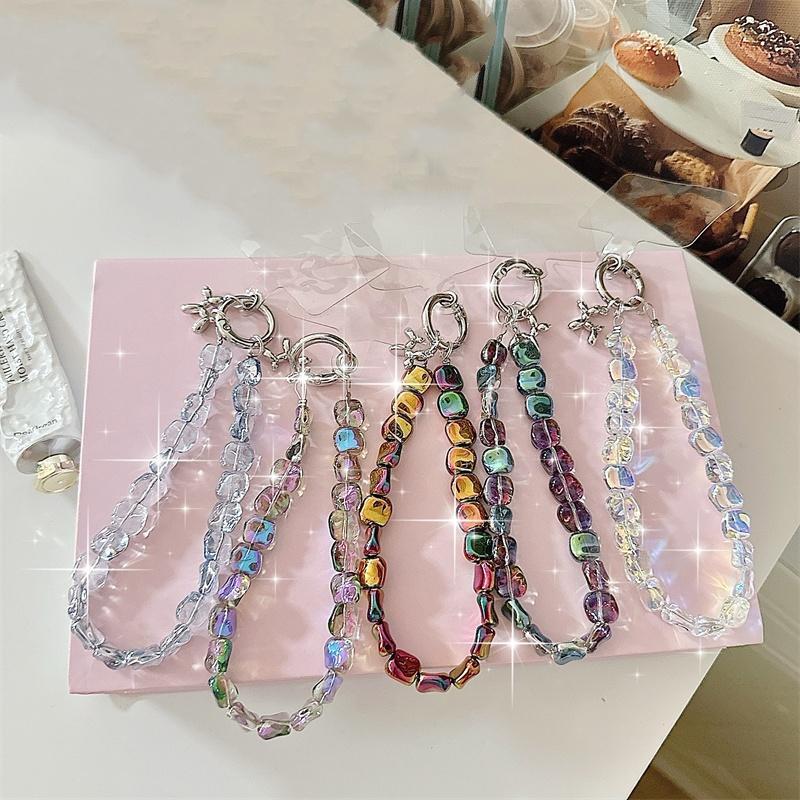 Crystal Stone Mobile Phone Wrist Strap, Fashionable Mobile Phone Lanyard for Women & Girls, Mobile Phone Decoration Accessories