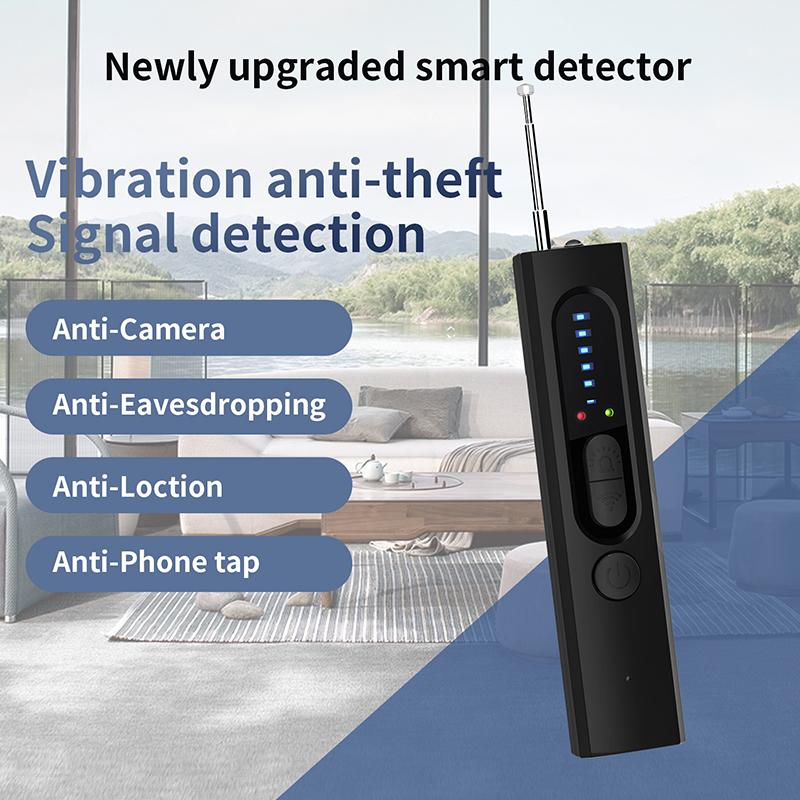 Hidden Spy Detector: 5-Sensitivity, 4 Modes Anti-Spy Camera, GPS, Bug Finder. Wireless Rechargeable for Travel, Home, Car. 30H Battery, Secure Your Privacy. Card Charging Magnetic Security