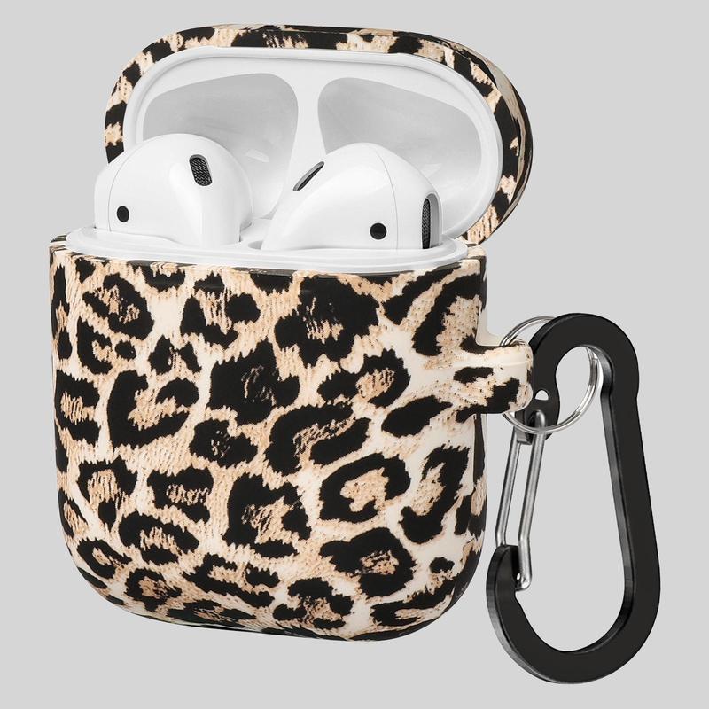 Animals Spots Pattern Earphone Case with Keychain, Soft Silicone Protective Case Cover, Cute Earphone Protector for AirPods 4 3 2 &1, Earbuds Case