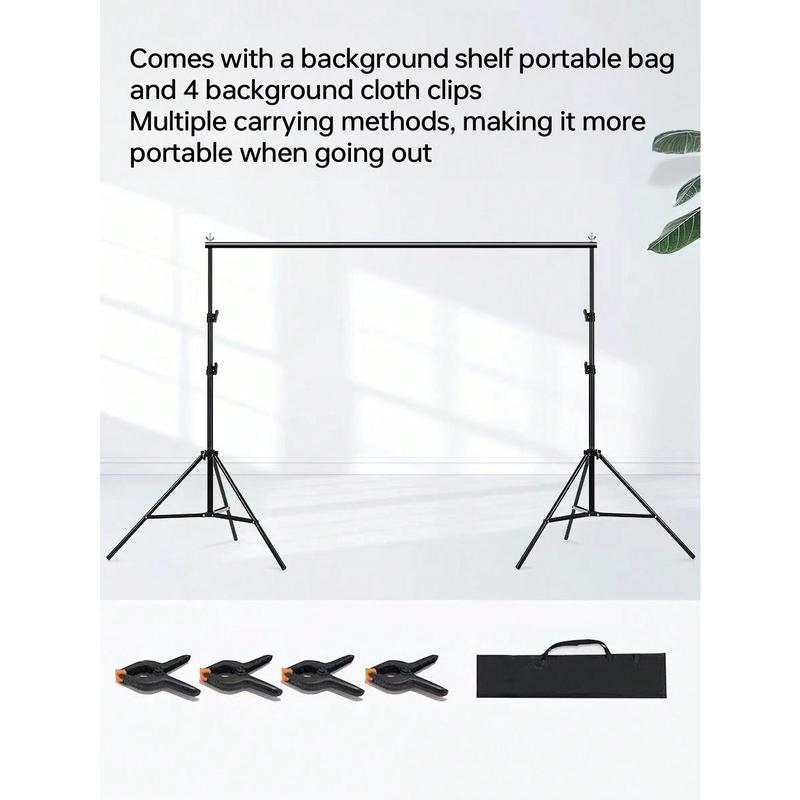 New Style Adjustable Black Photography Backdrop Stand, Without Backdrop Cloth, Photo Studio Props Shooting Support Set