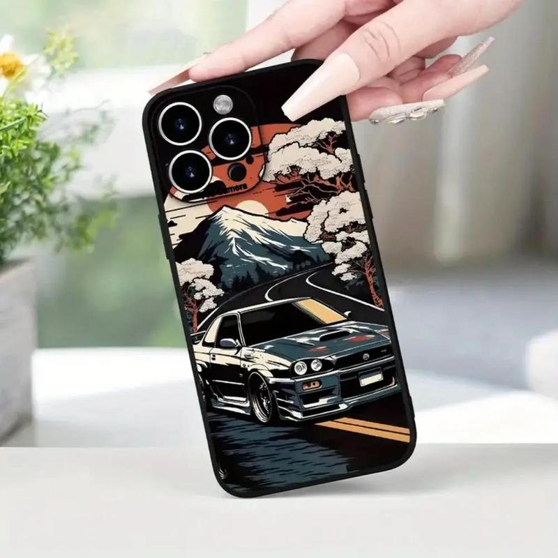 Fashion Car Pattern Phone Case, Shockproof Phone Cases, Decorative Phone Protector Cover, Phone Accessory Compatible with iPhone Cases 11 12 13 14 15 Pro Max