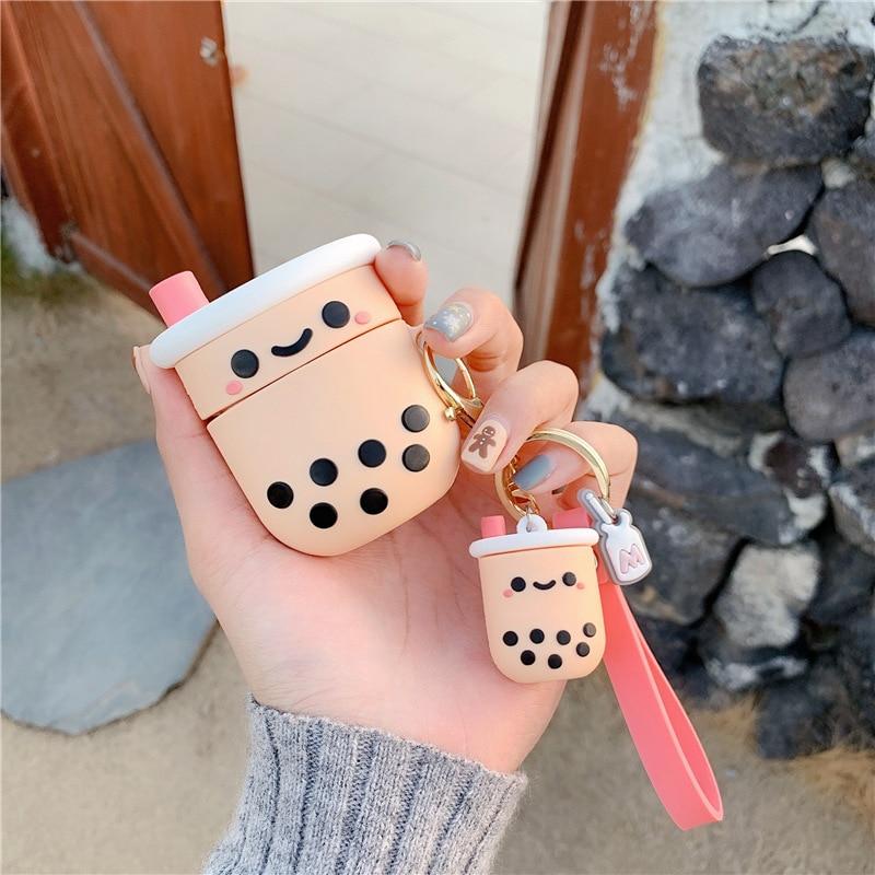 Boba Tea AirPods Case Keychain Kawaii Cute Accessories