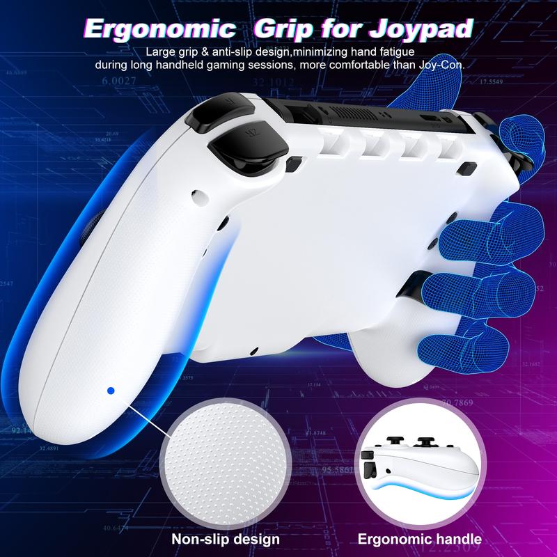 Switch Controllers for Switch OLED,Switch Wireless Pro Controller Joypad, Full-Size Ergonomic Handheld Mode Controller with Battery RGB Turbo Programming