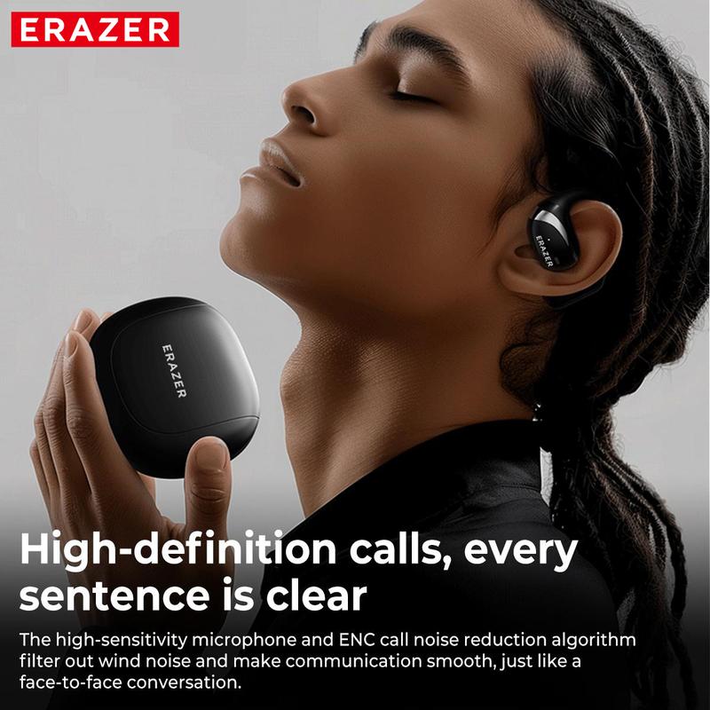 ERAZER AI Translation True Wireless Open Ear Earphones Headphones Support about 150 Languages Translation Touch Control Earphones Over Ear Wireless Headset Electronic Audio& Video Earbuds