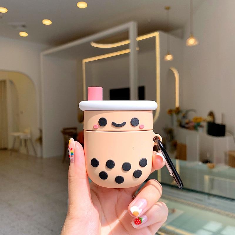 Boba Tea AirPods Case Keychain Kawaii Cute Accessories