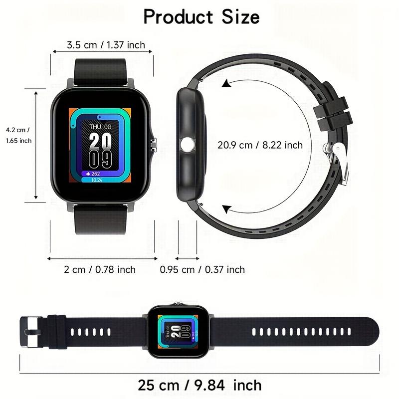 Stylish 1.44-Inch Smart Watch with Wireless Call, Multiple Sport Mode, Remind of Long-Time Sitting, Weather Forecast and Message Notification-Suitable for Android and iPhone, Perfect Gift for Unisex