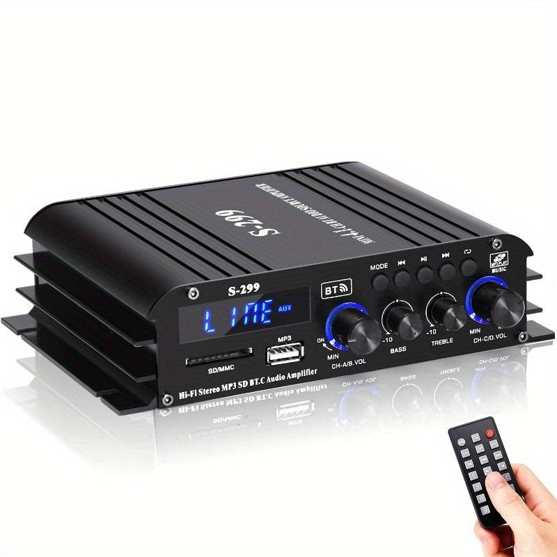 New Upgrade 4.1CH Mini Power Amplifier Audio Karaoke Home Theater Amplifiers Home Car Amplifier USB SD AUX Adapter Aluminum Noise Smartphone