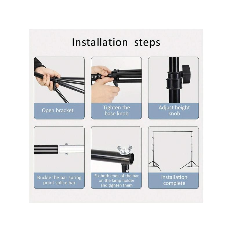 New Style Photography Studio Backdrop Stand Photo Video Studio Background Stand Backdrop Support System Kit Scenery Shelf Frame Light Kit