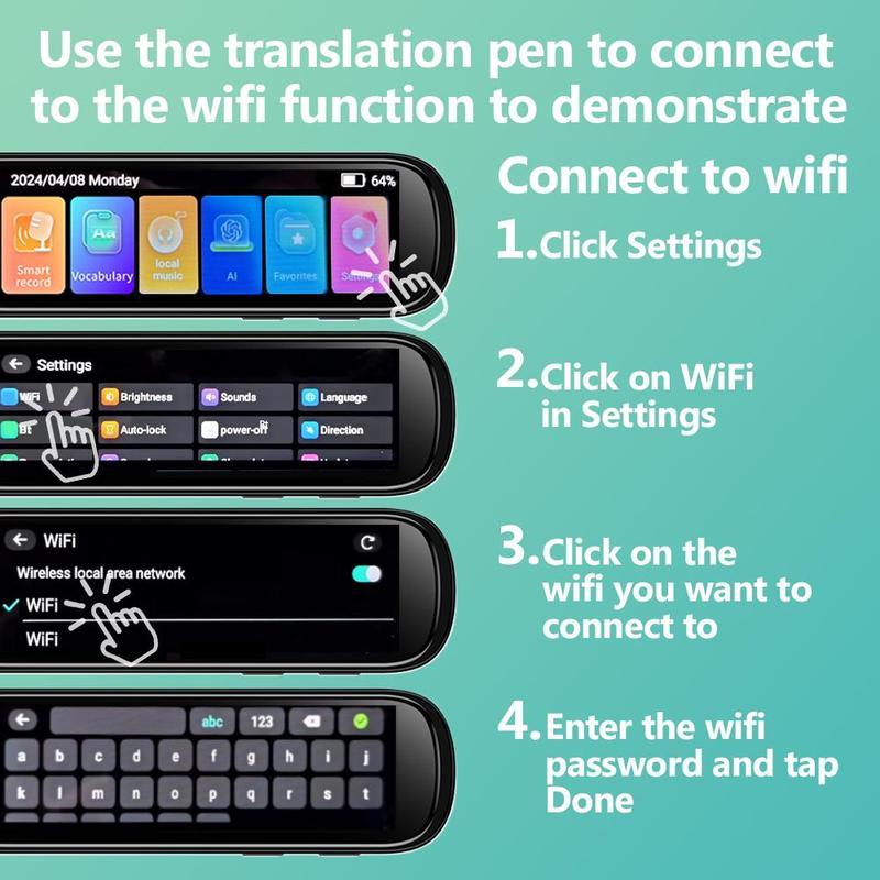 Christmas gift, brand new upgraded translation pen with wifi, children's language learning pen, all-round translation quick check, , two-way intercom in 134 languages, online scanning supports 60 languages, 2025 New Year gift